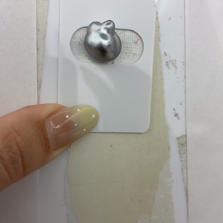 海水珍珠裸珠海水珍珠大溪地铂金灰keshi裸珠