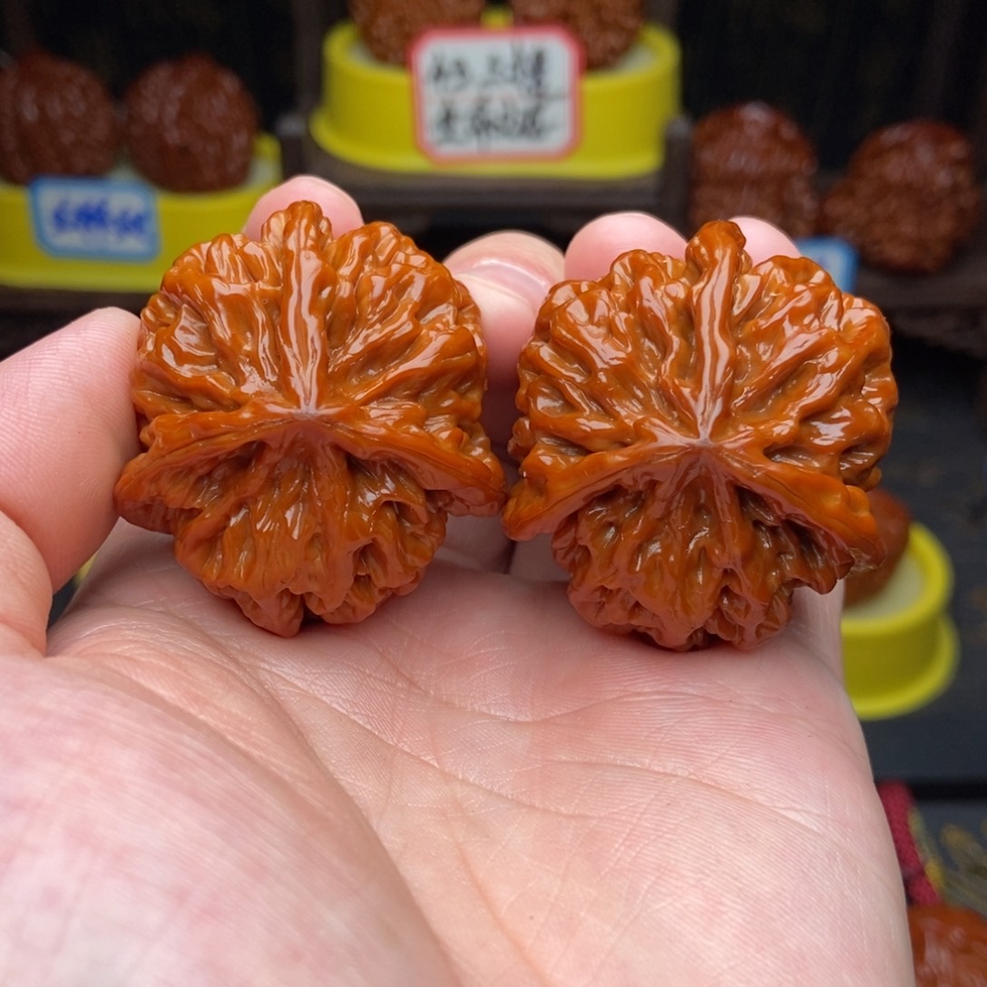 吊坠文玩核桃43龙鳞纹三棱