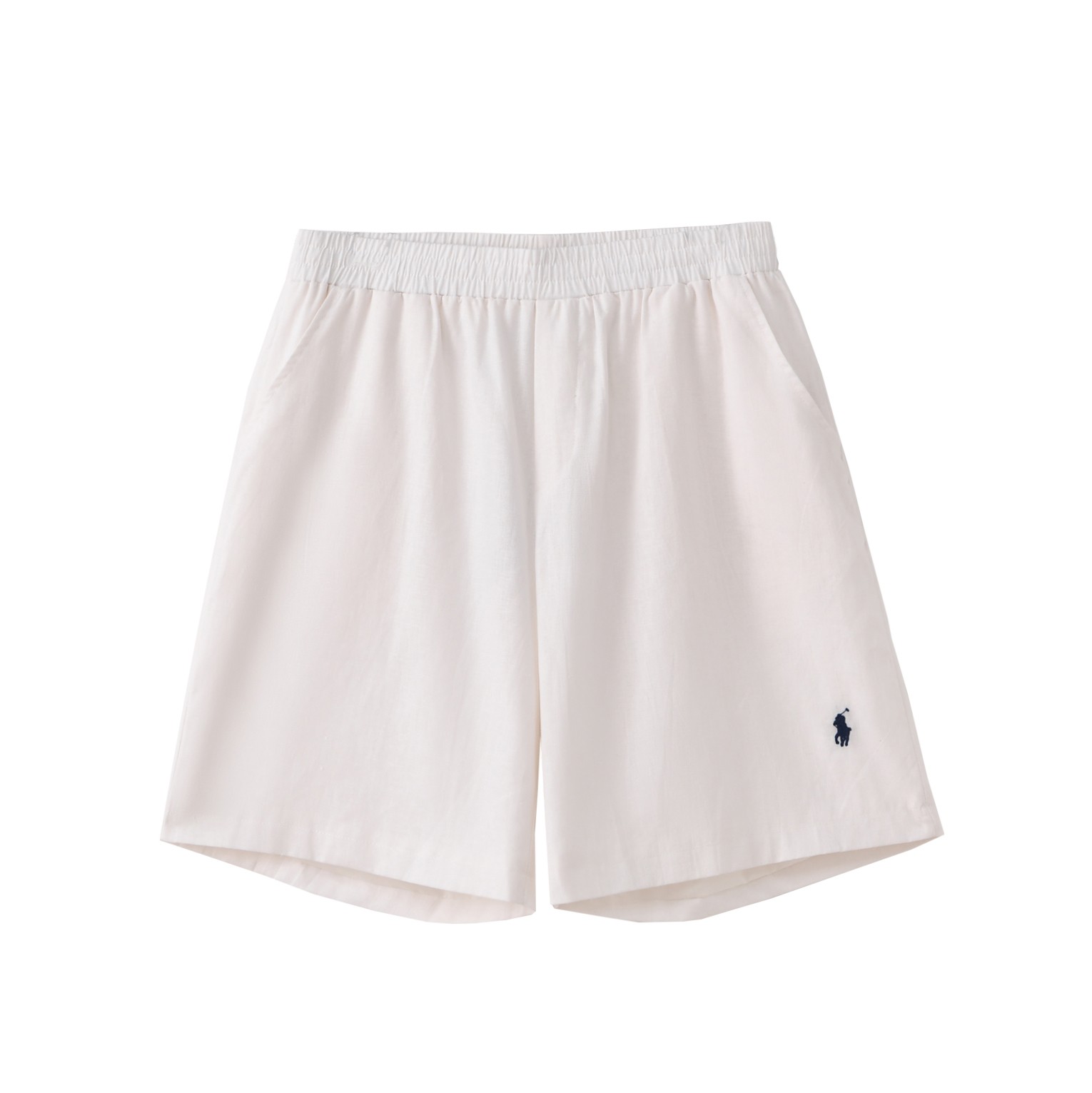 【铭总专属】亚麻休闲短裤 小马刺绣五分裤百搭防晒老钱【25SS-224】