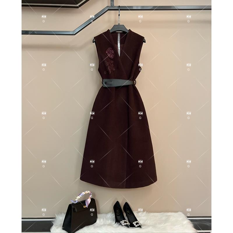 【玲】复古风显瘦默认款式连衣裙女装轻奢秋冬时尚 H-1628