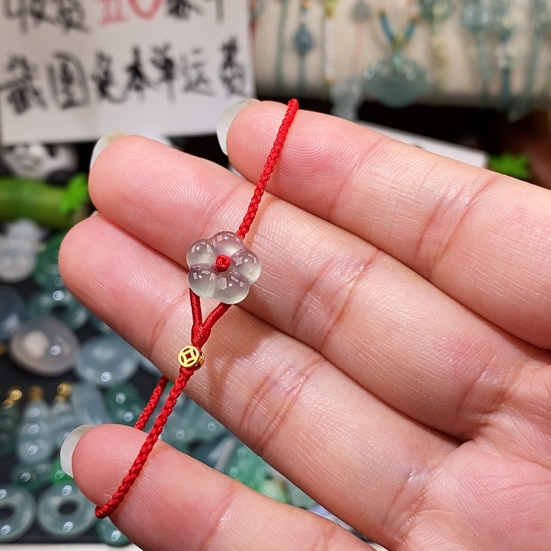 翡翠未镶嵌颈饰大花手绳15