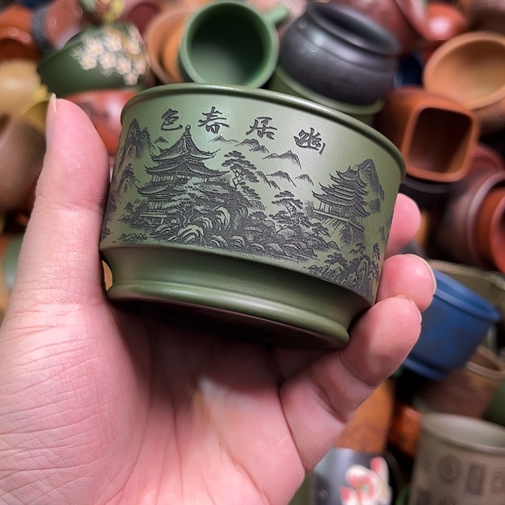 紫砂茶杯全手工紫砂主人杯