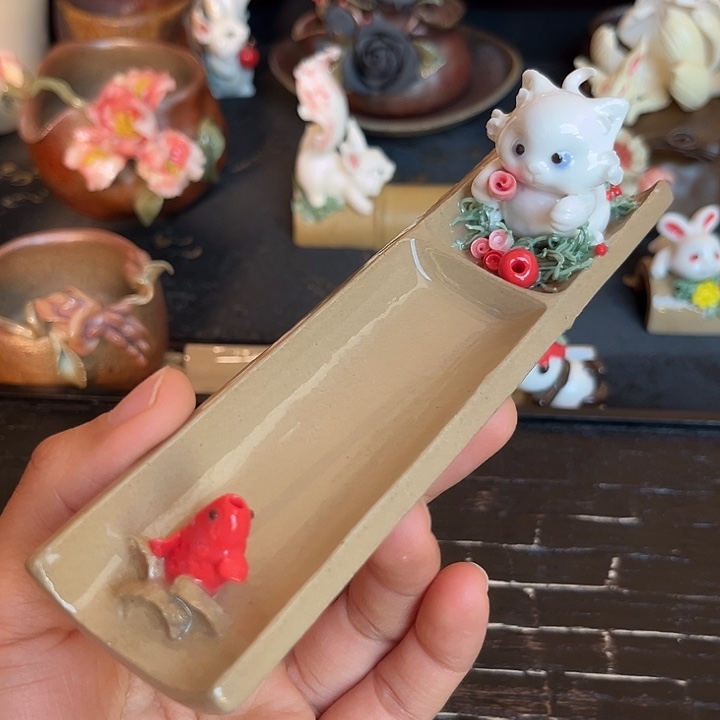 千玺造物喵喵香插
