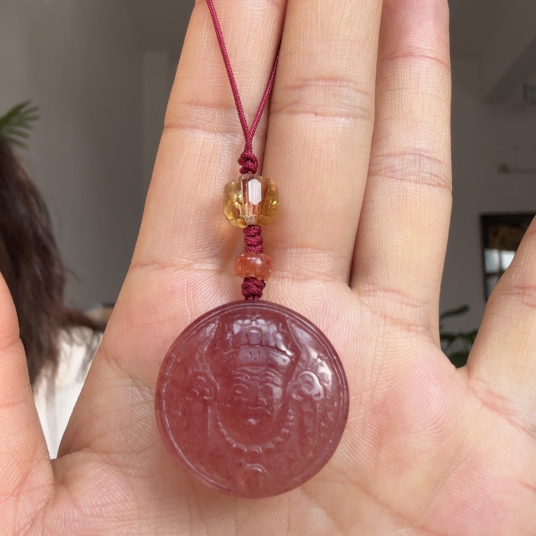 水晶手链未镶嵌草莓晶手机链