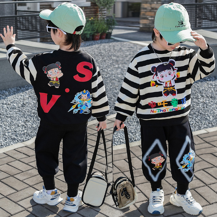 儿童服装童装男童2025新款秋季酷帅小孩衣服套装宝宝卫衣秋装