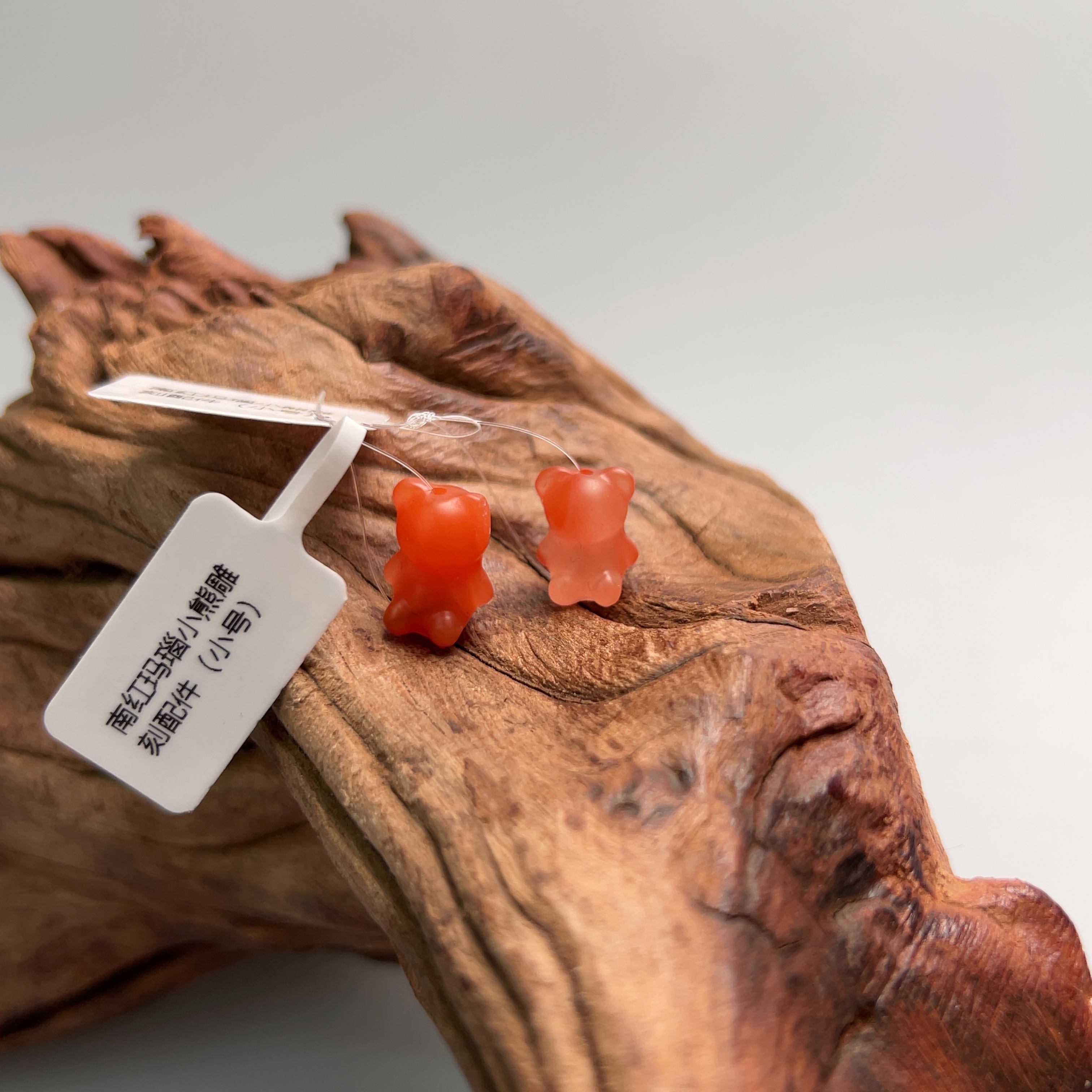 南红玛瑙小熊雕刻配件（小号）多样性发一