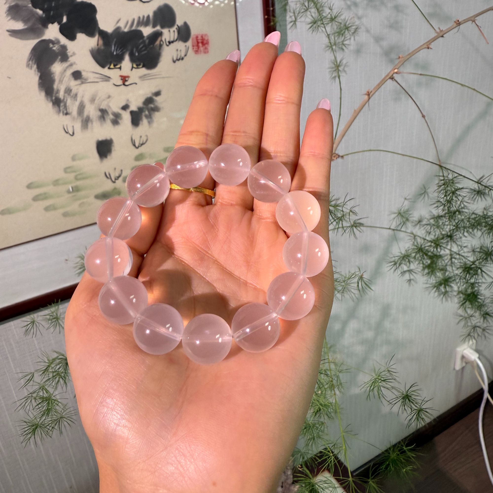 （云晶阁）莫桑比克 粉水晶 星光粉 多样性发其一