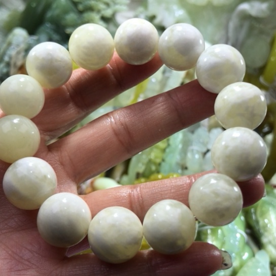 岫玉未镶嵌手链卡16