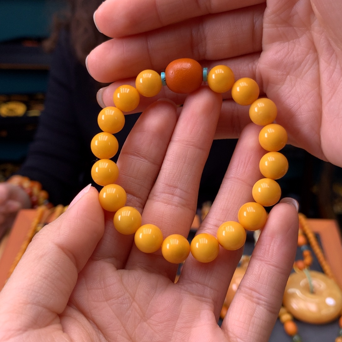 蜜蜡未镶嵌手串天然