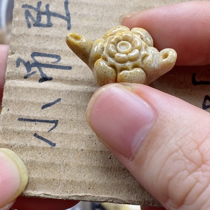 硅化珊瑚（珊瑚玉）颈饰未镶嵌