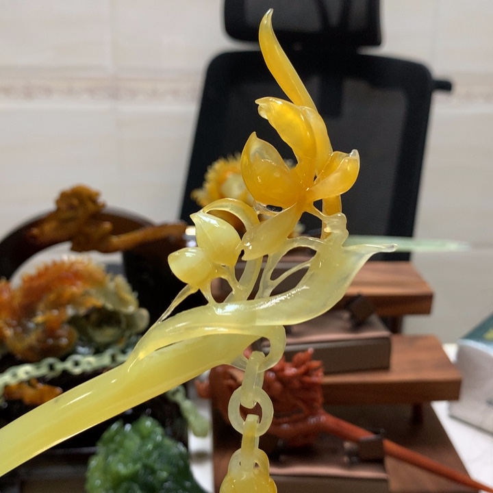 蛇纹石玉发饰未镶嵌周***号