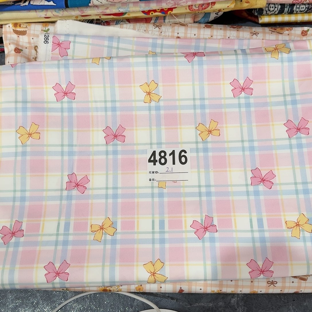 豆*文纯棉高密斜纹2.1米长X1.5米宽小块