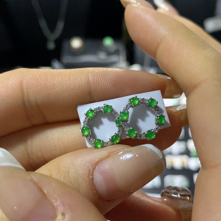 翡翠银S925镶嵌戒指