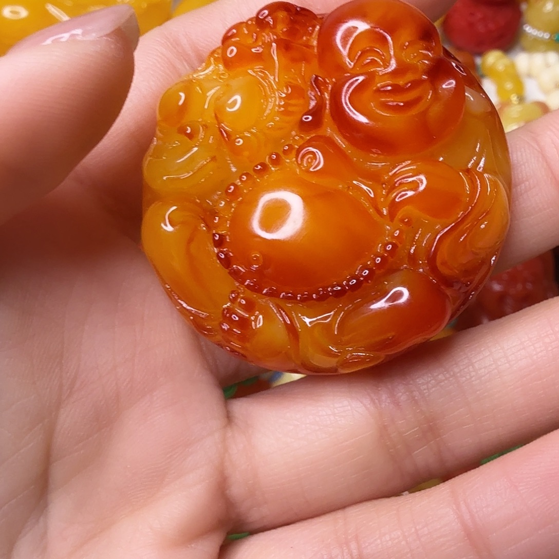 爱***贝非金属浮雕佛牌单颗