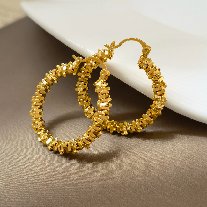 铜合金亚克力耳饰 铜合金 思百年不规则气质耳饰