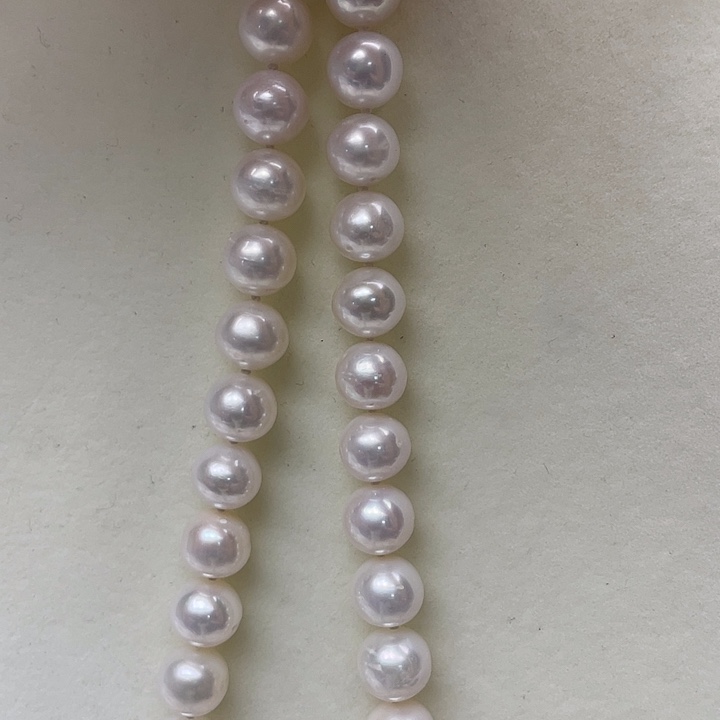 淡水珍珠未镶嵌颈饰卡9-10极光冷白