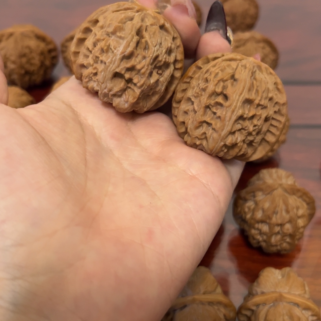 吊坠文玩核桃白狮子42