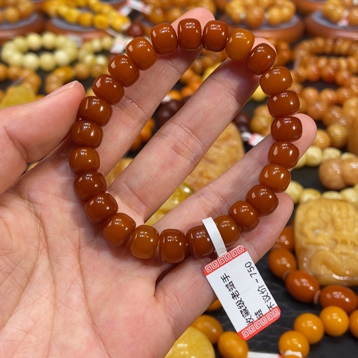 琥珀手链未镶嵌蜜蜡