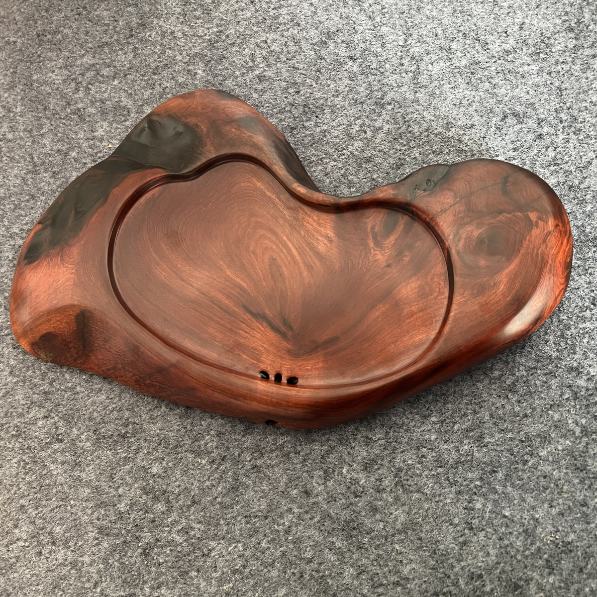 缅花实木随行手工茶盘  尺寸：47✖️22