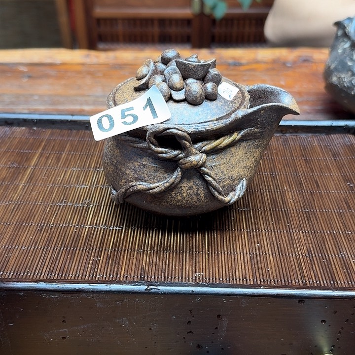 纯手工制作粗陶茶具