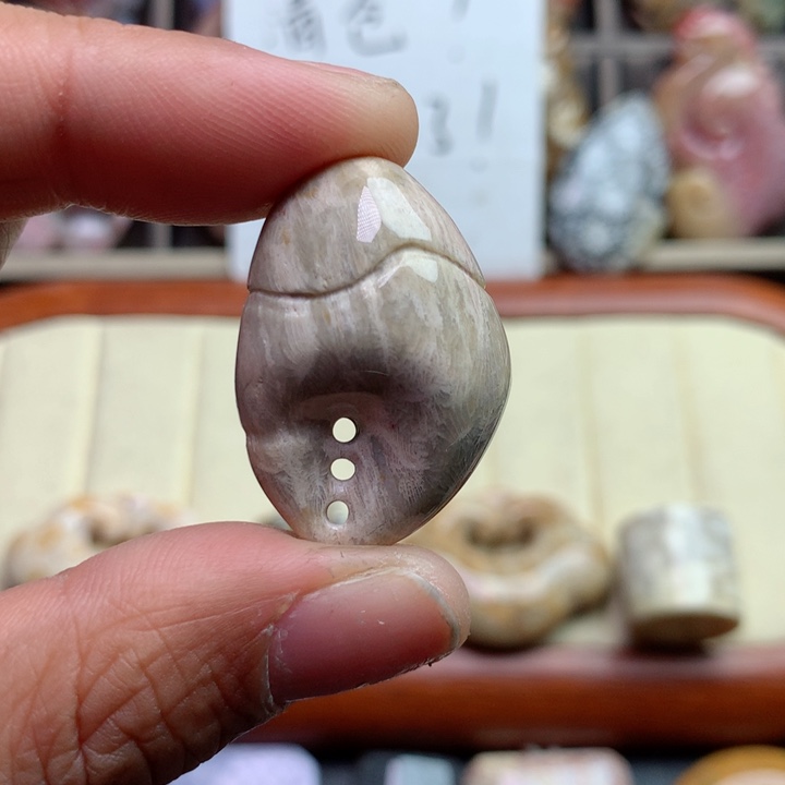 硅化珊瑚（珊瑚玉）颈饰未镶嵌