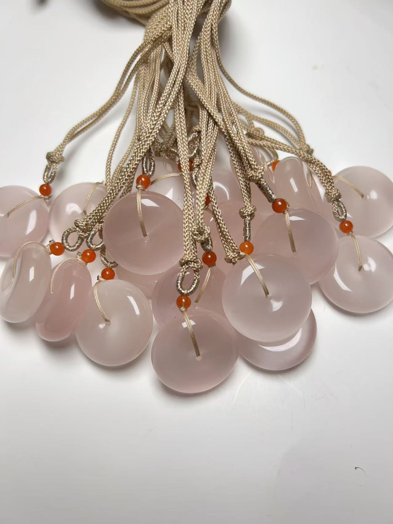 1189轻奢百搭【粉色】猫眼大平安扣卡30mm【拍一发一多样性发货】