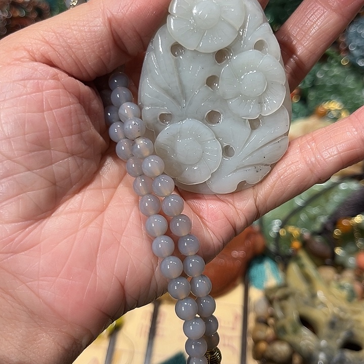 未镶嵌岫玉毛衣链