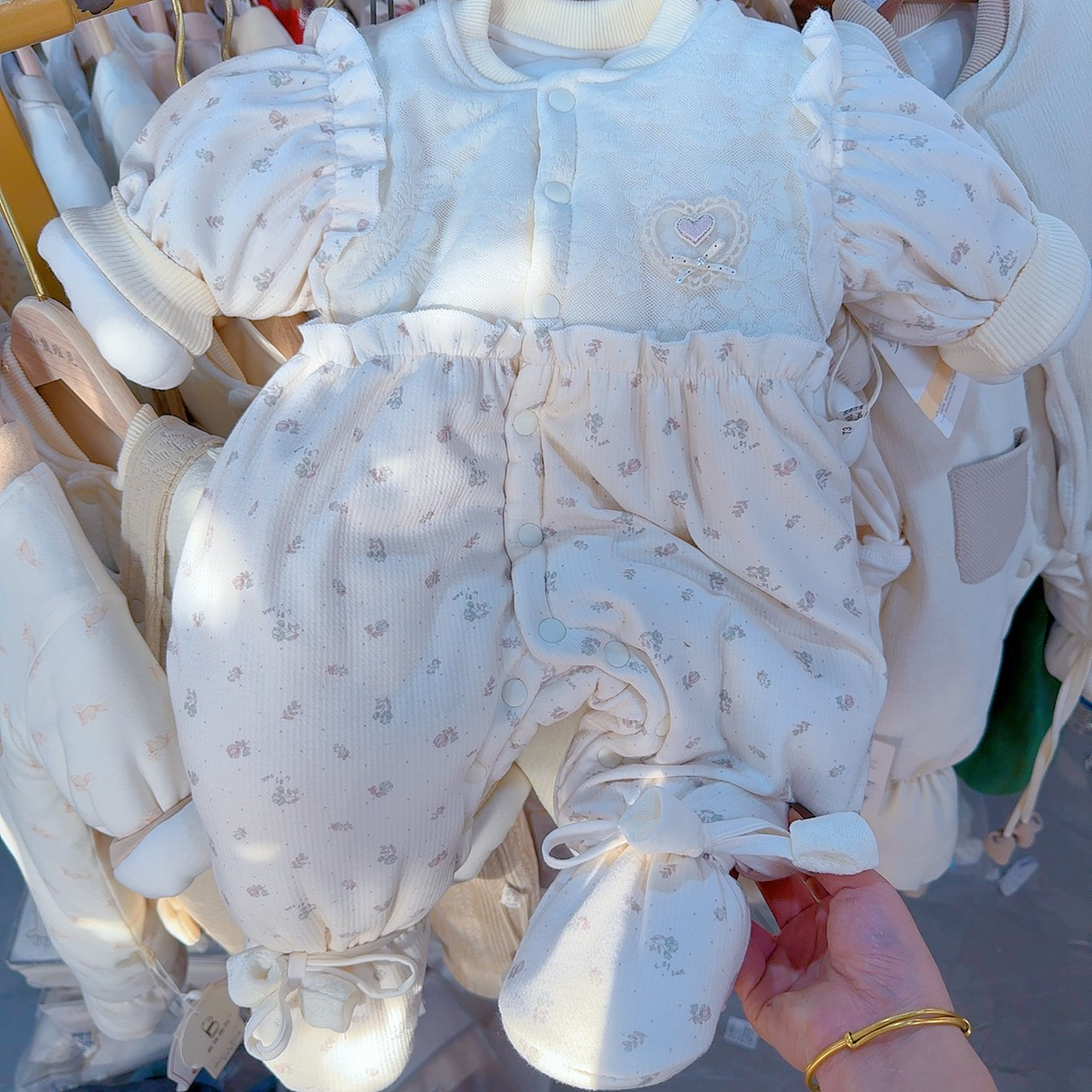 450克仙仙公主包脚机洗棉花连体