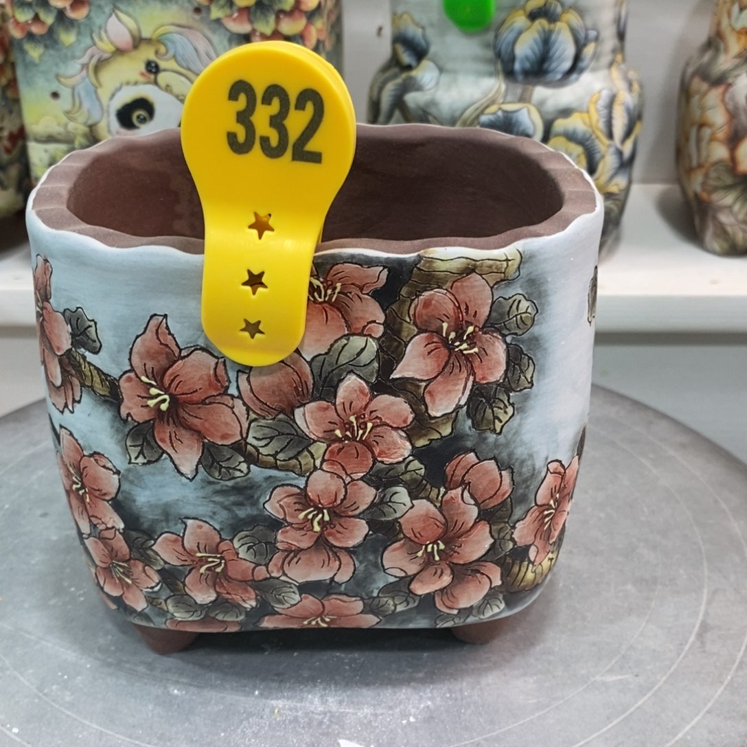 紫砂花盆水晶花盆332