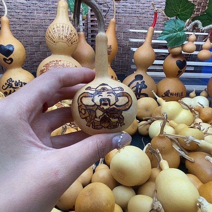 笑***天香榧木葫芦工艺品
