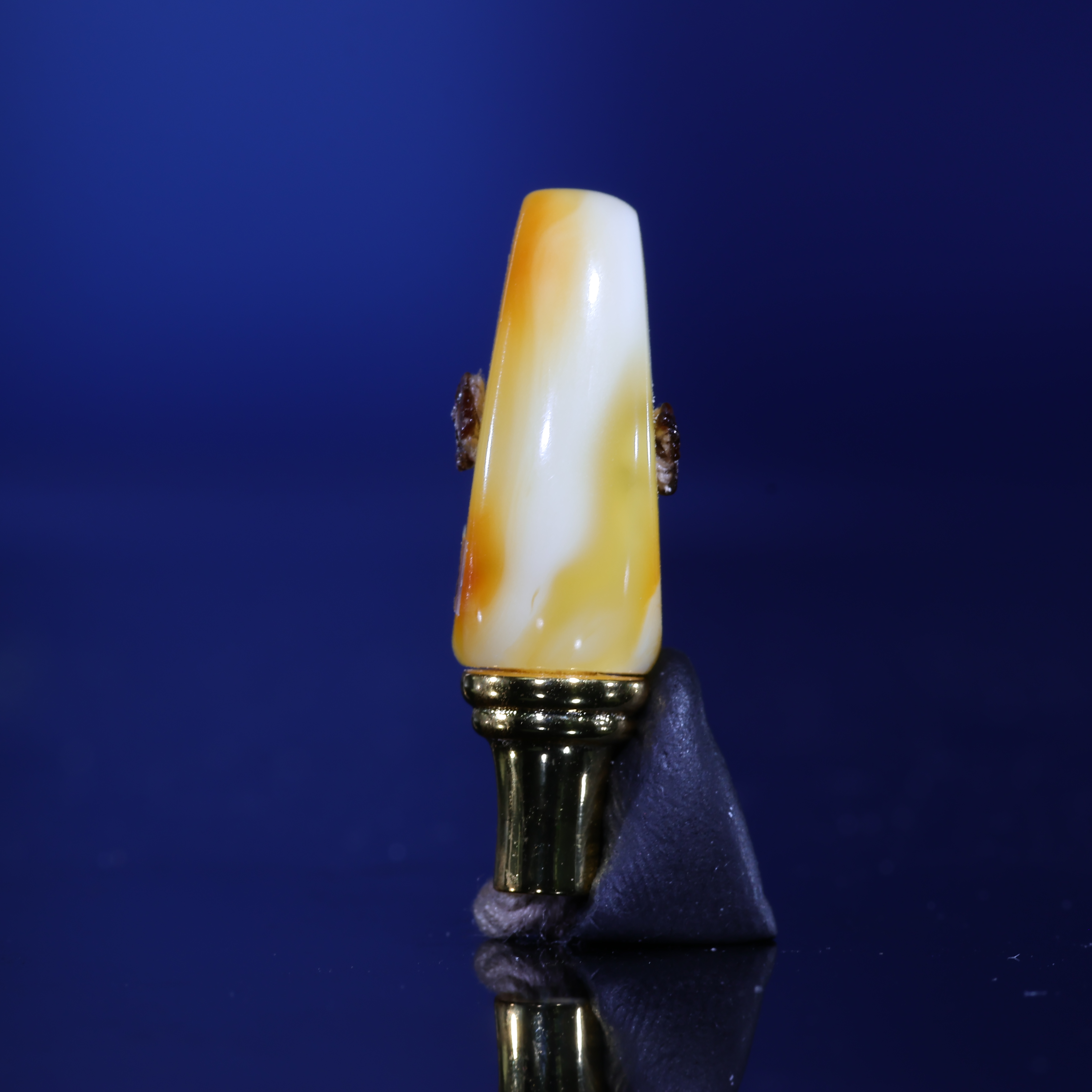7m蜜蜡三通天然原矿一物一图焦皮白蜡马蹄分体三通蜡配饰-B968