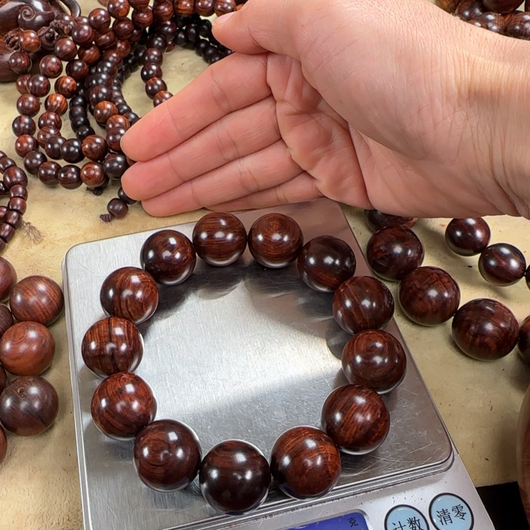 可***条黄花梨/降香黄檀把件1.8手串