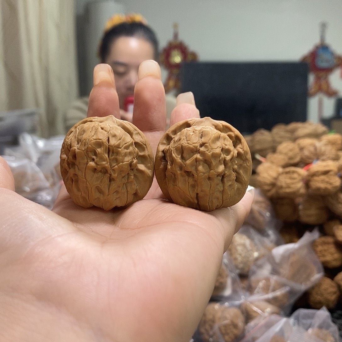 把件文玩核桃36甲骨文