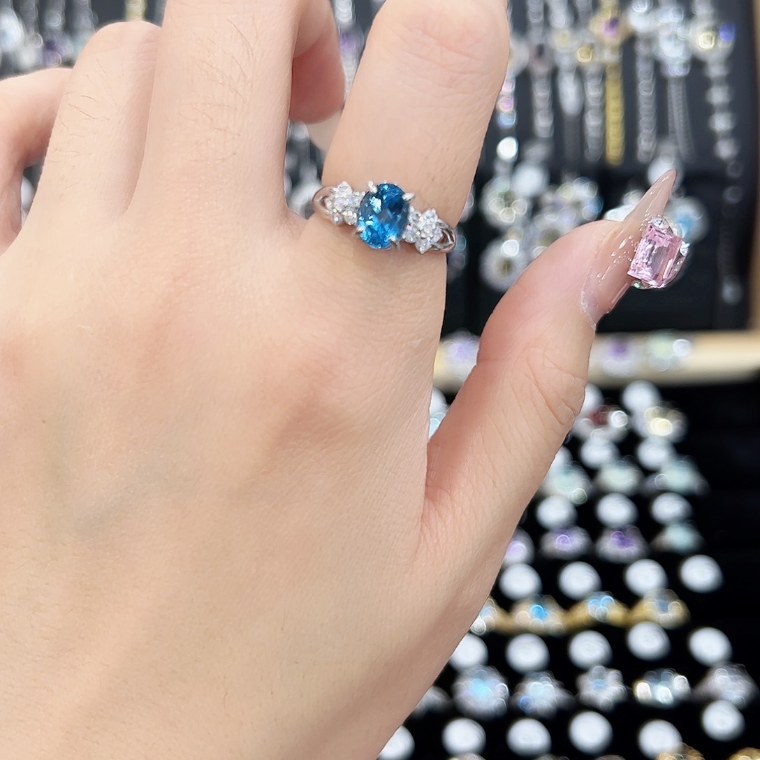 紫晶戒指银S925镶嵌汤****ฅ天然