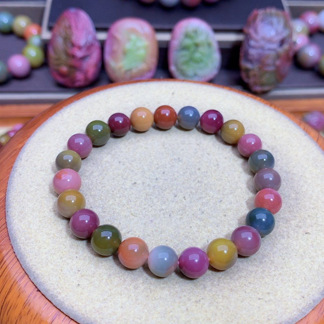 玛瑙手链未镶嵌盐源