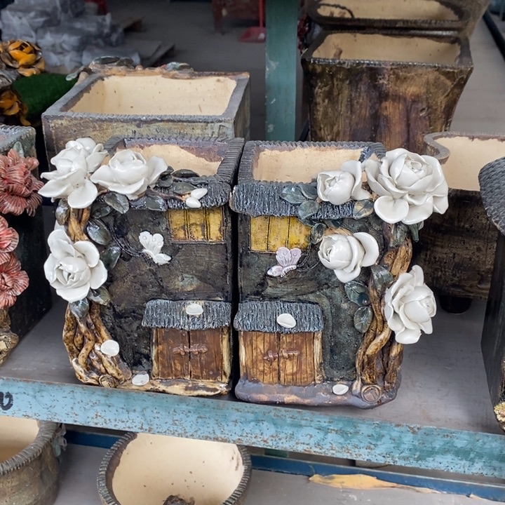 红陶青藤花器多肉花盆