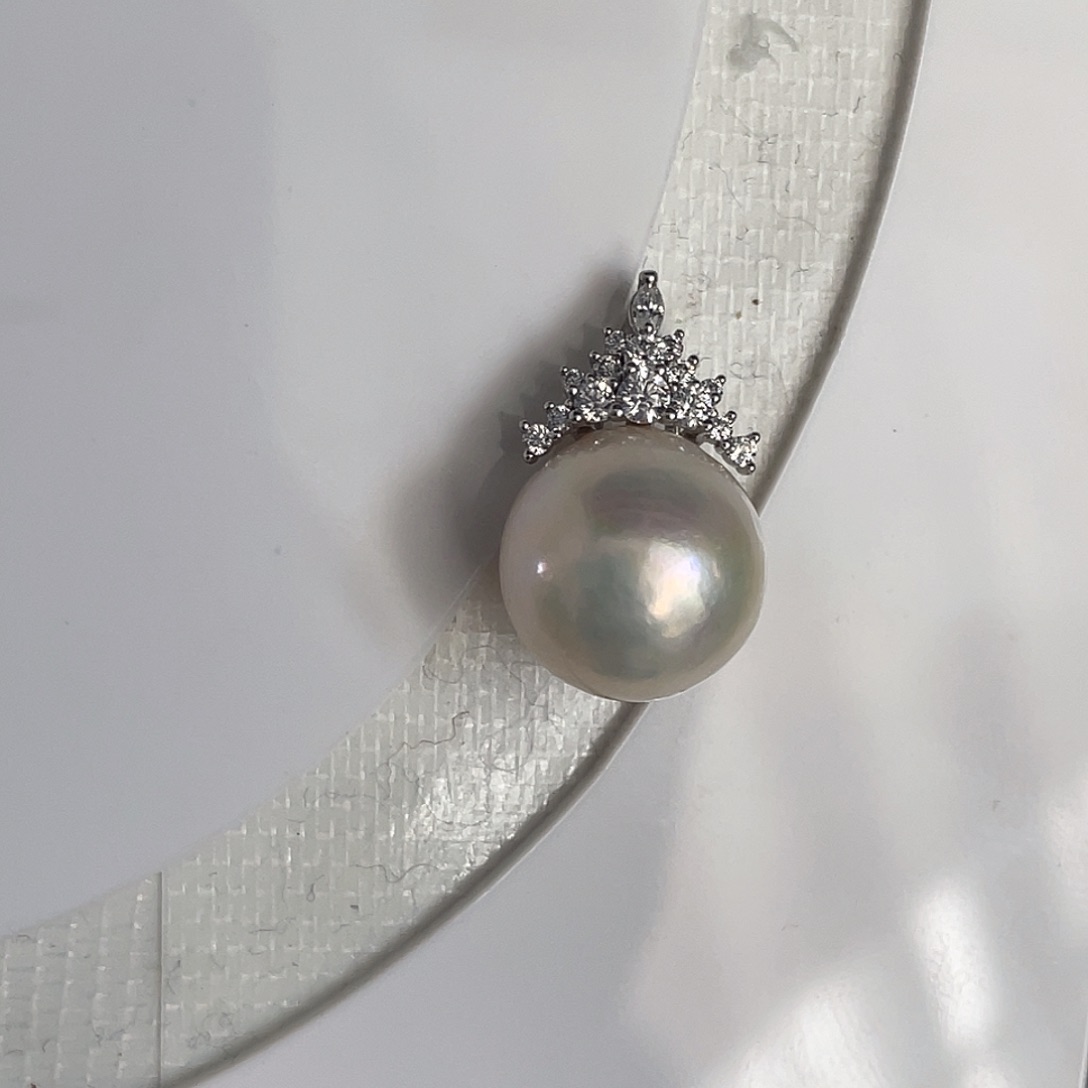 银S925镶嵌耳饰淡水珍珠