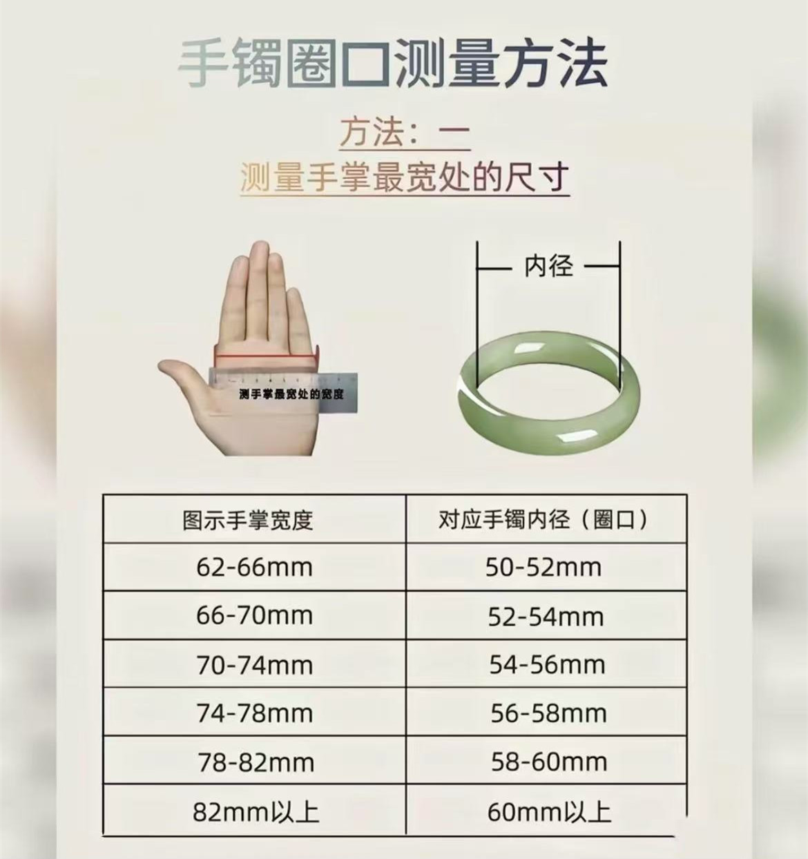 恩格圈口尺码参考表 专用（勿拍）