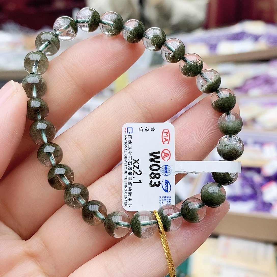 水晶手链未镶嵌W083绿幽灵