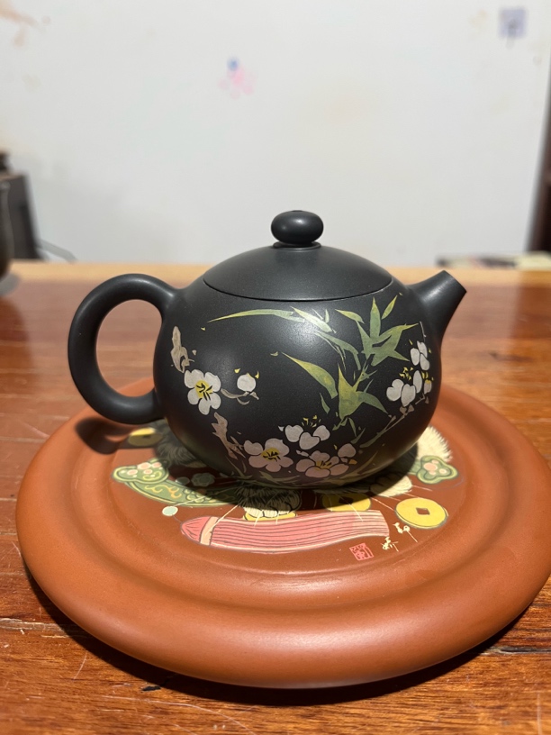 建水紫陶全手工黑壶西施