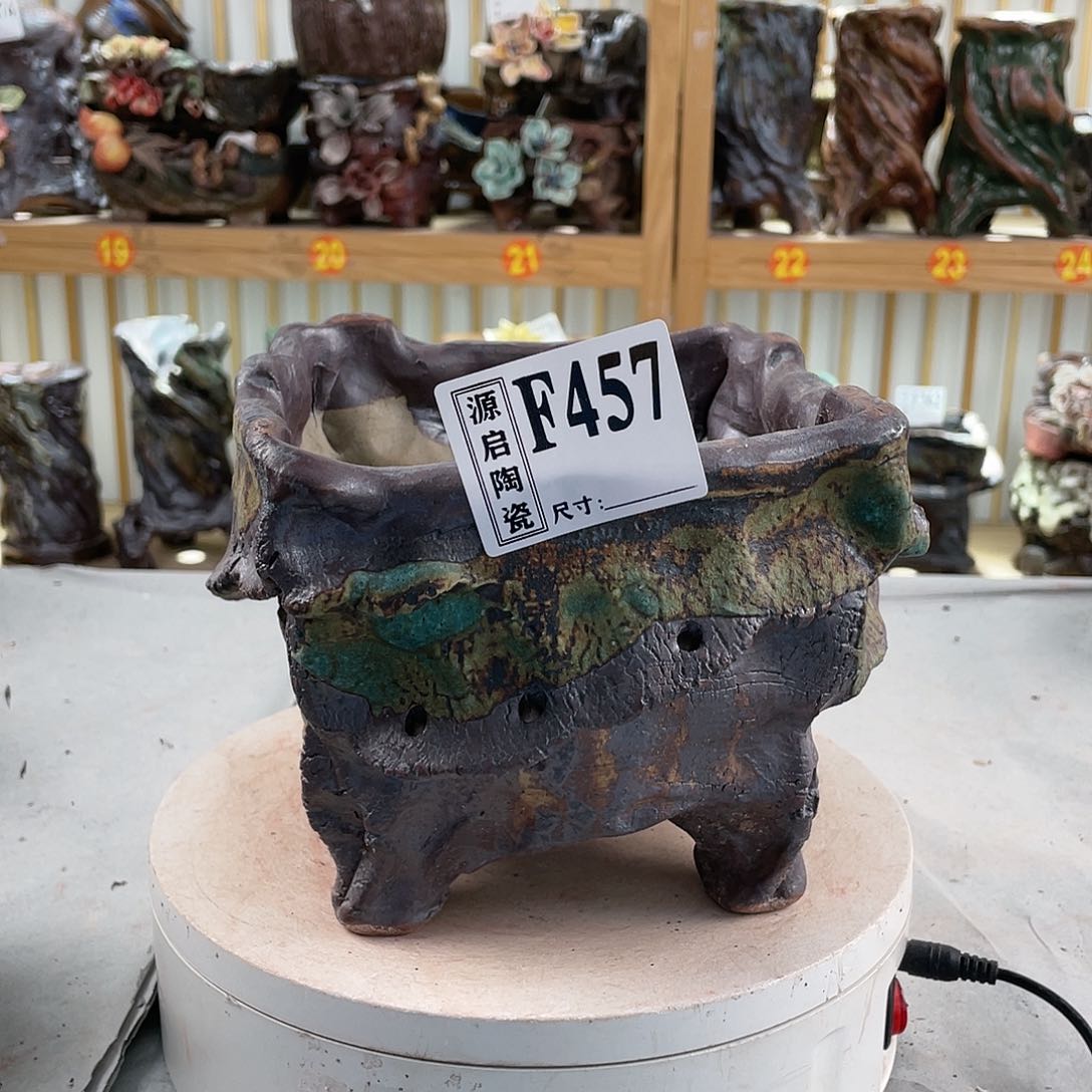 紫砂花盆景德镇陶瓷多肉花盆457