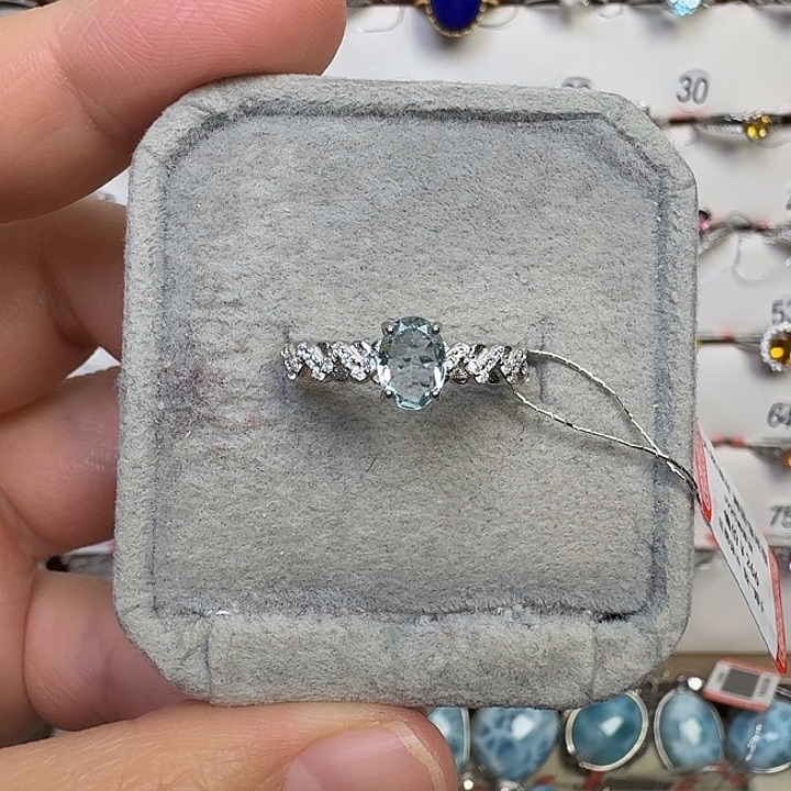 银S925镶嵌水晶戒指