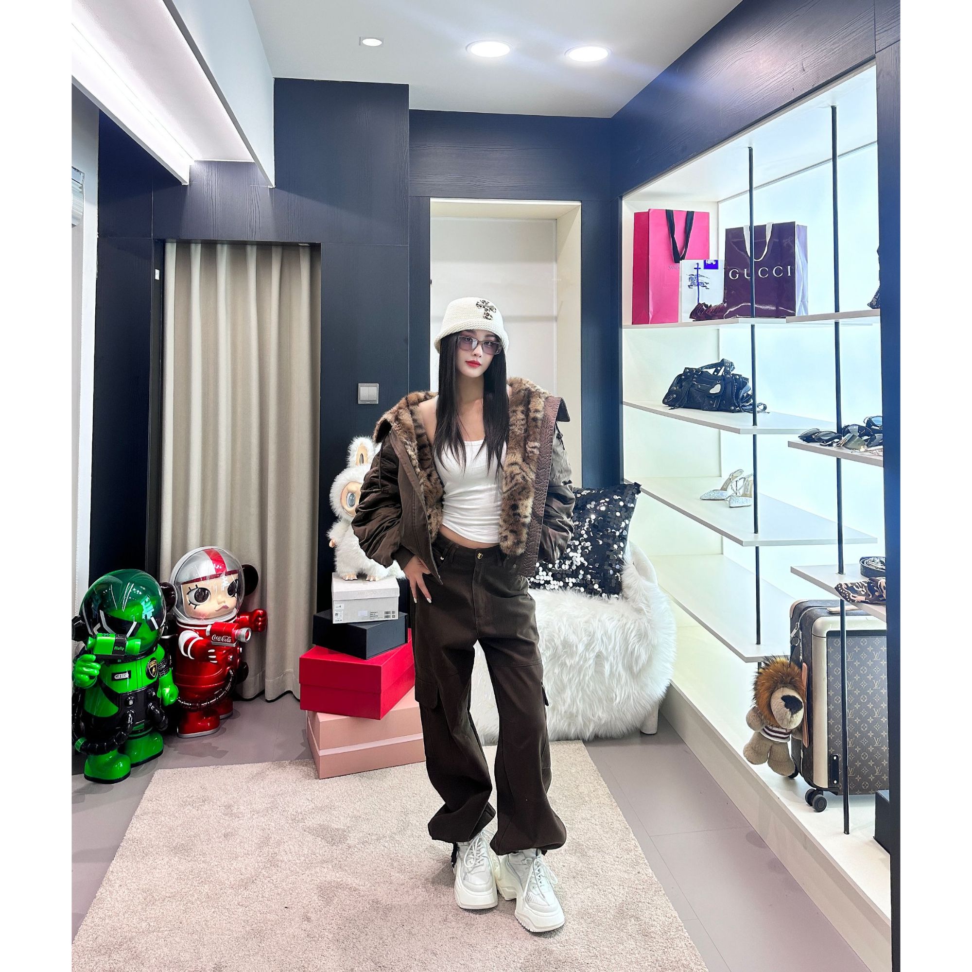 2025秋MIKIHLEO‘’松弛自由记‘’美式复古时尚工装裤（裤长103）