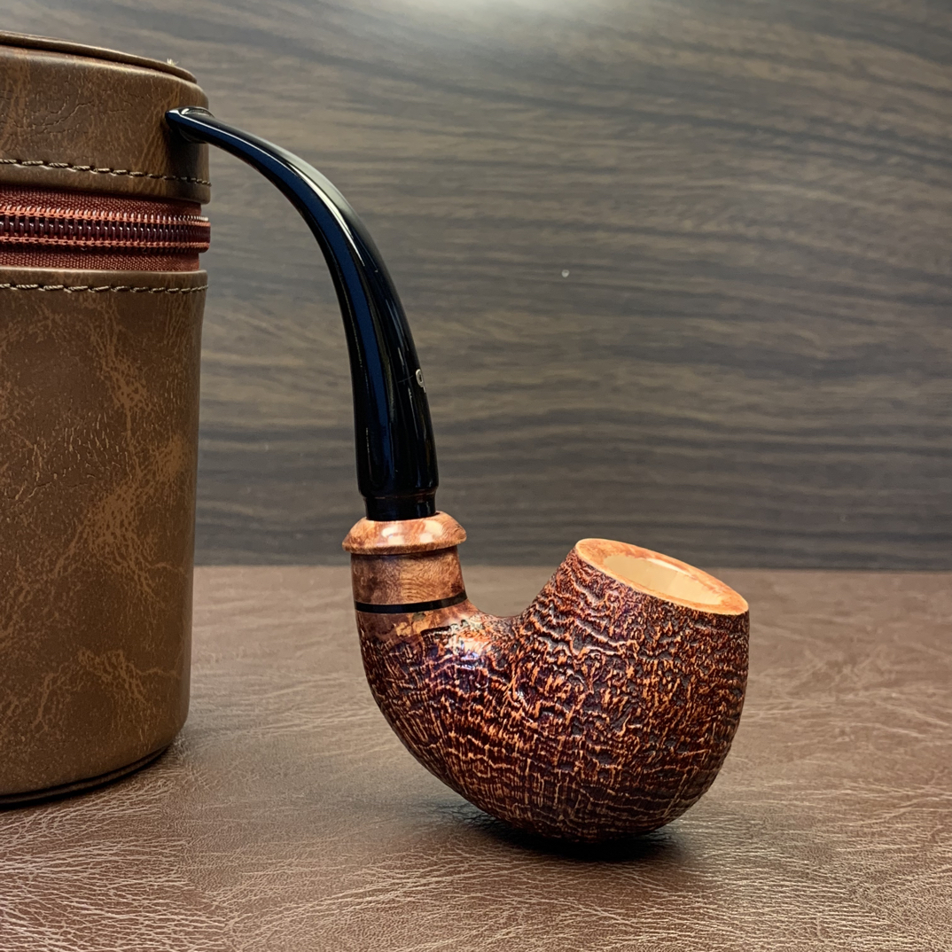 意大利帕斯库奇喷砂石楠木烟斗（内径19.7斗深38.2）