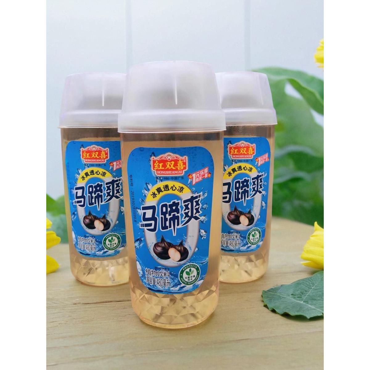 红色双喜马蹄铁清凉降火润喉草本饮料480ml*15瓶整盒