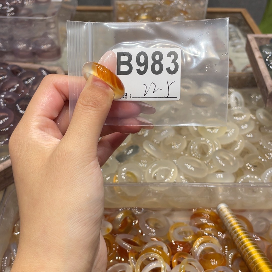 玛瑙/玉髓未镶嵌戒指983