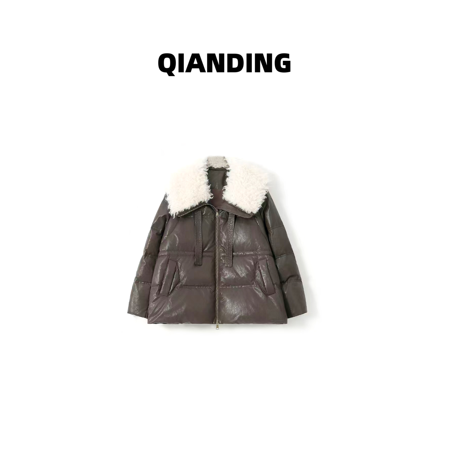 【QIANDING】【西伯利亚乌木泰迪羽绒服】德国进口95白鹅绒羽绒服F126