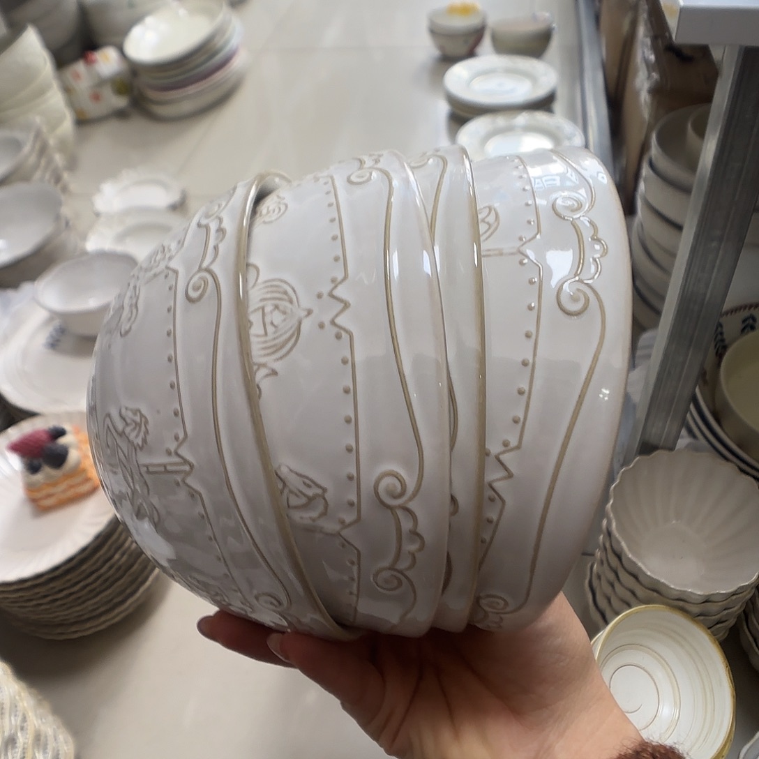 瓷片瑕疵特价陶瓷面碗