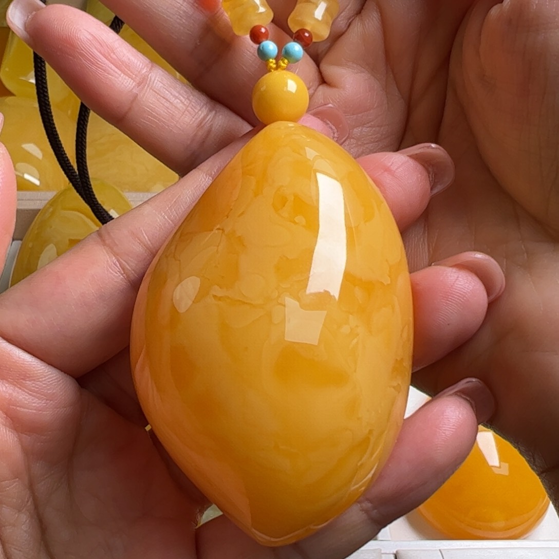 蜜蜡毛衣链未镶嵌无优化