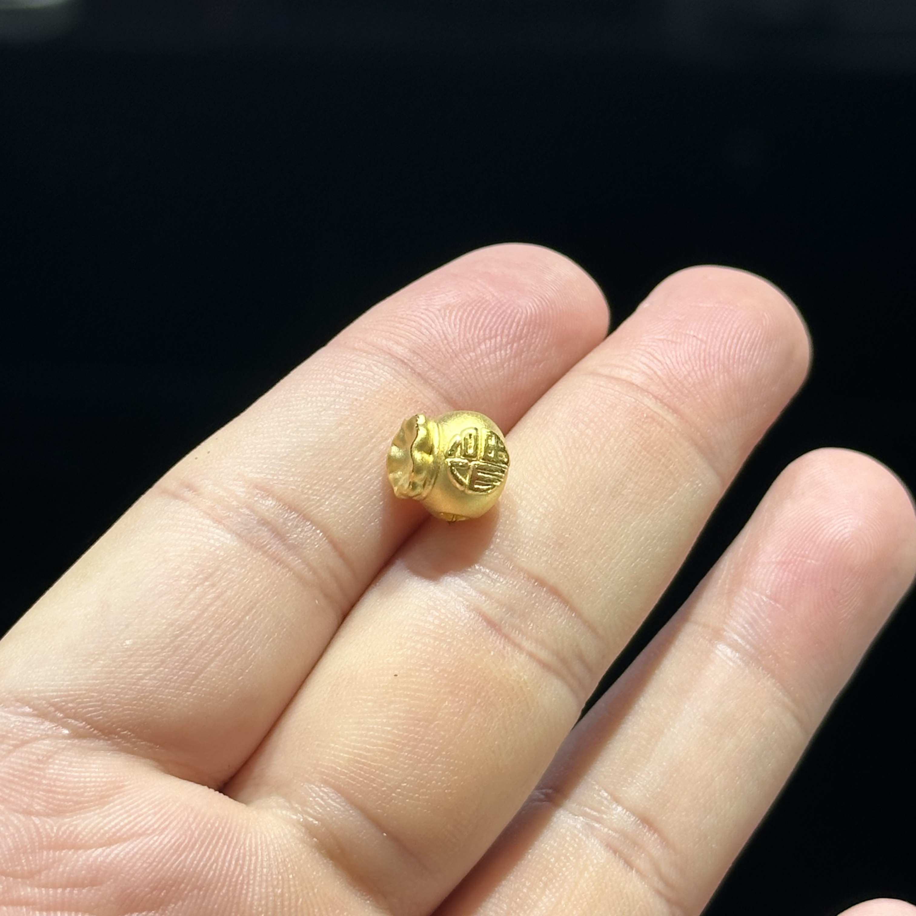 足金999 铜钱福袋通孔 1.040